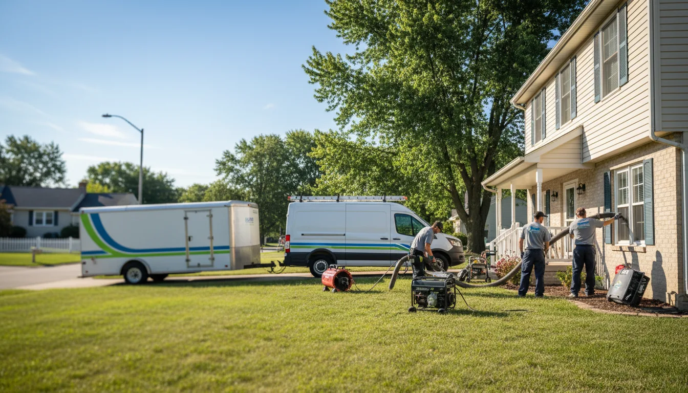 Flooded Basement Restoration And Cleanup With Repair in Weldon, IL near me